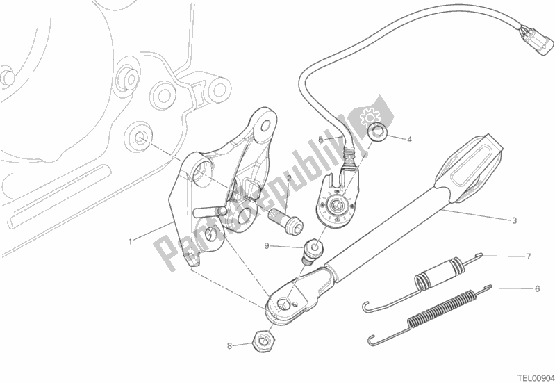 Todas as partes de Ficar do Ducati Hypermotard 939 Thailand 2016